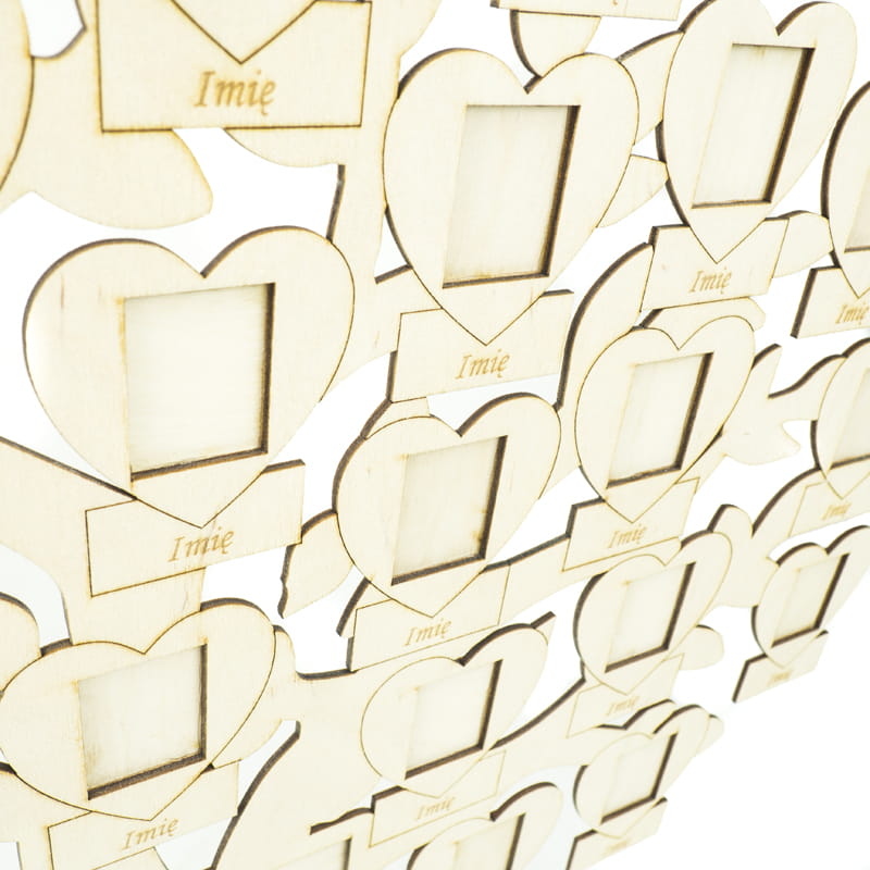 drzewo genealogiczne z sercami